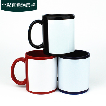 Taza ecológica de 11 oz de color que cambia a taza en color líquido caliente que cambia de color